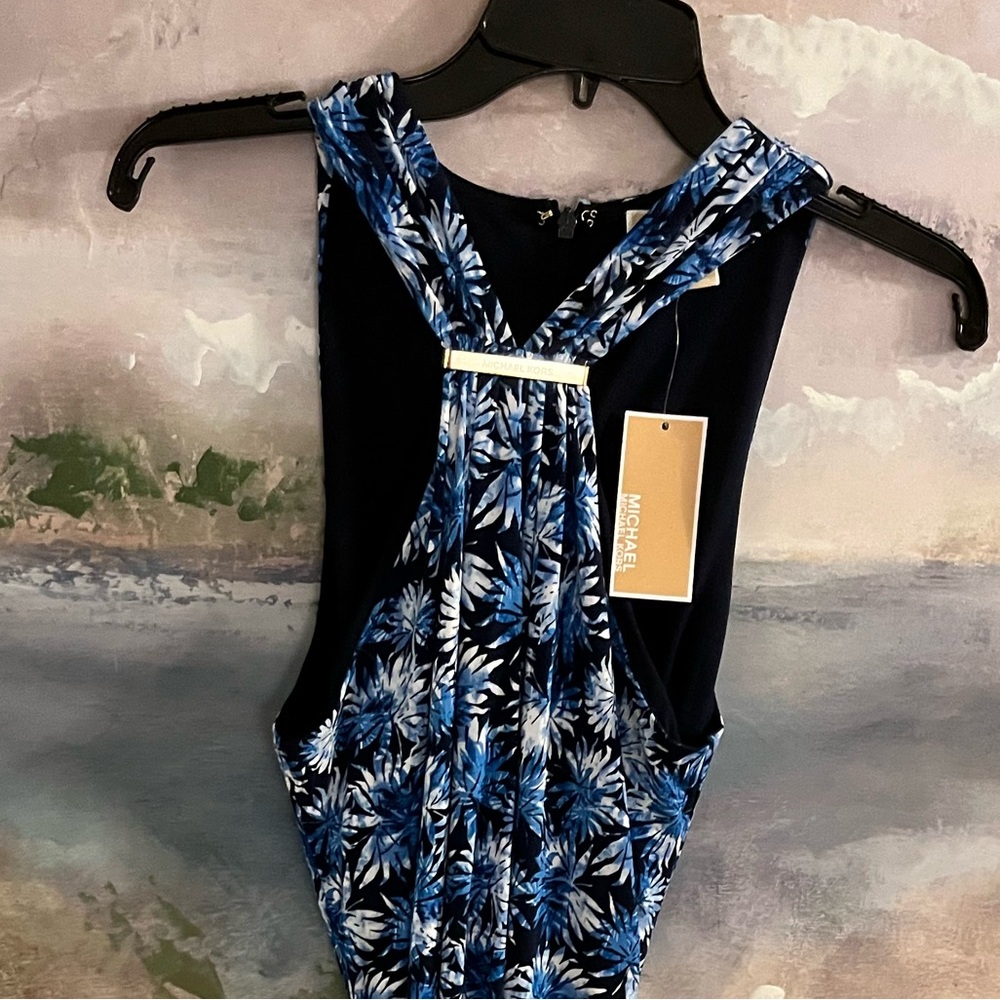 Michael Kors Black and Blue Floral dress